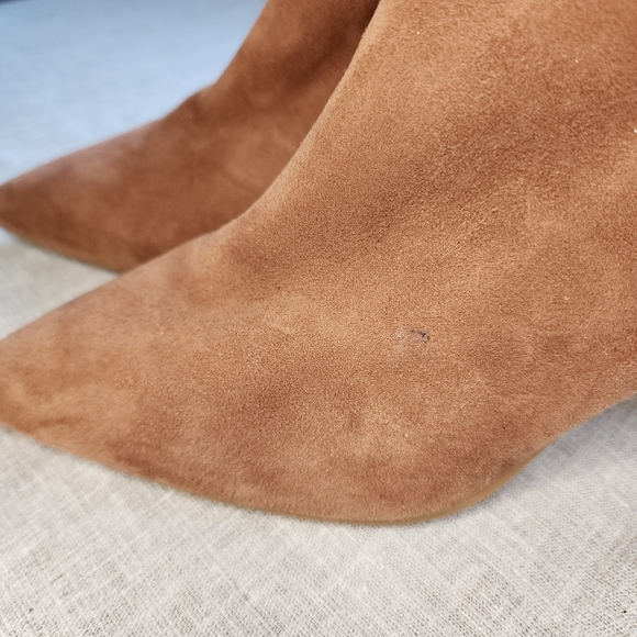 Stuart Weitzman Cappuccino Tieback Block Bootie - Size 7.5 *PLZ READ DESCRIPTION - Picture 10 of 13